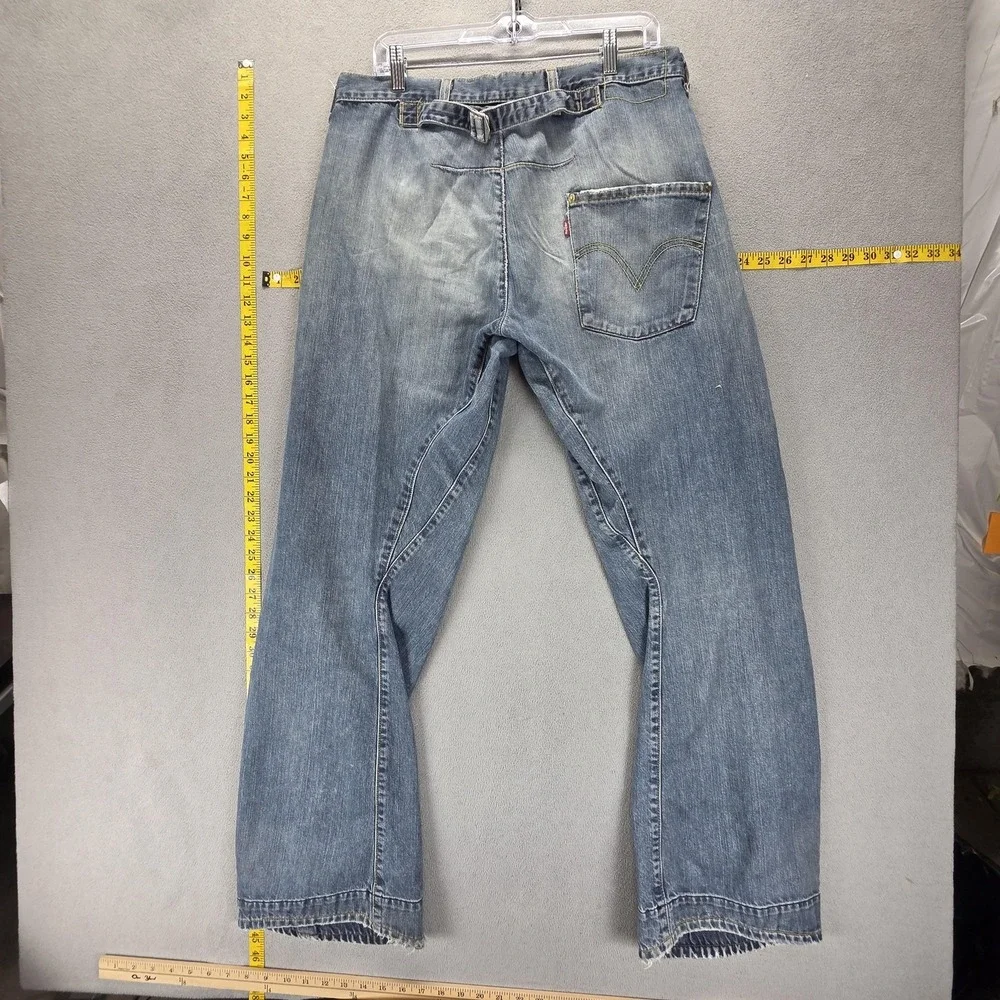 Vintage Levis Engineered Jeans Mens 34x34 Blue Buckle Back Twisted One Pocket